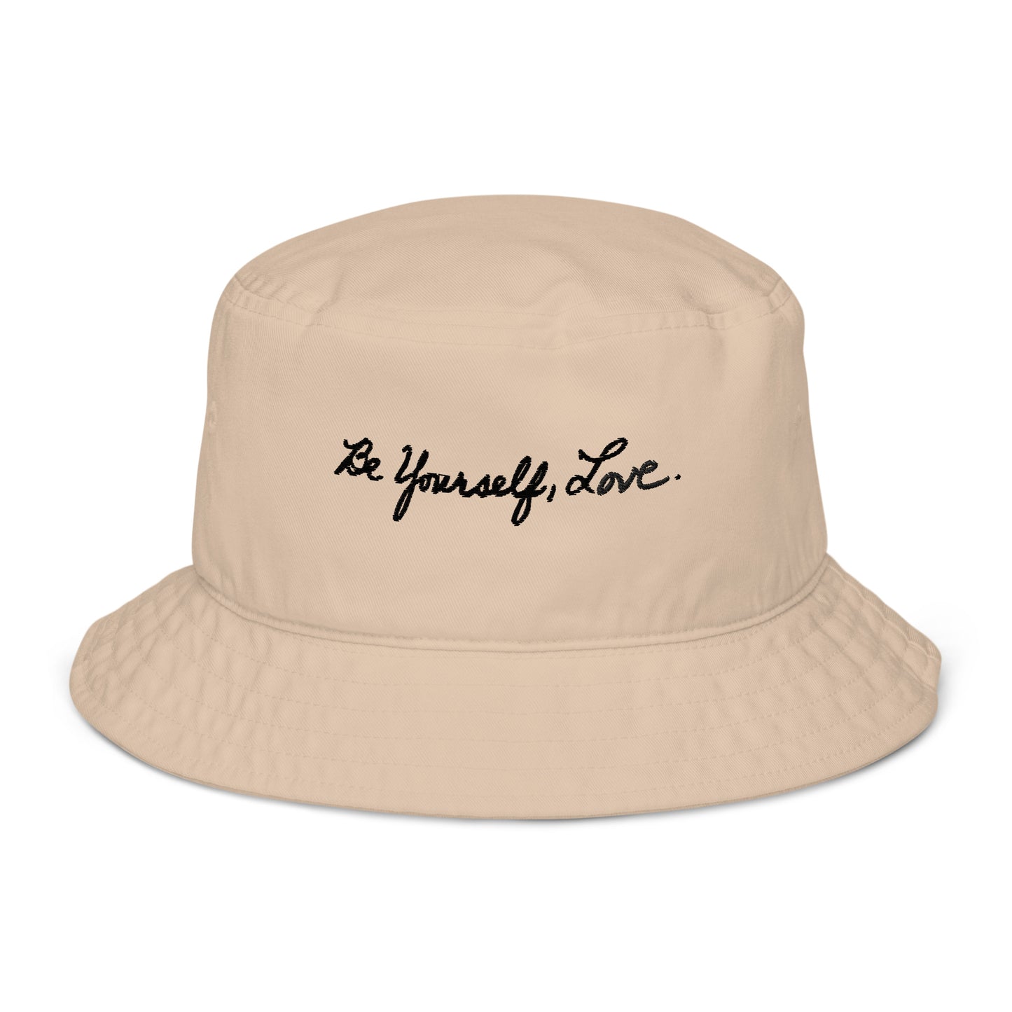 Be Yourself, Love. - Peach Organic Bucket Hat